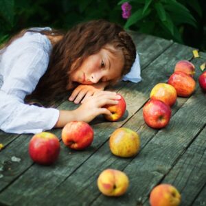 Photo "Sonya with apples".